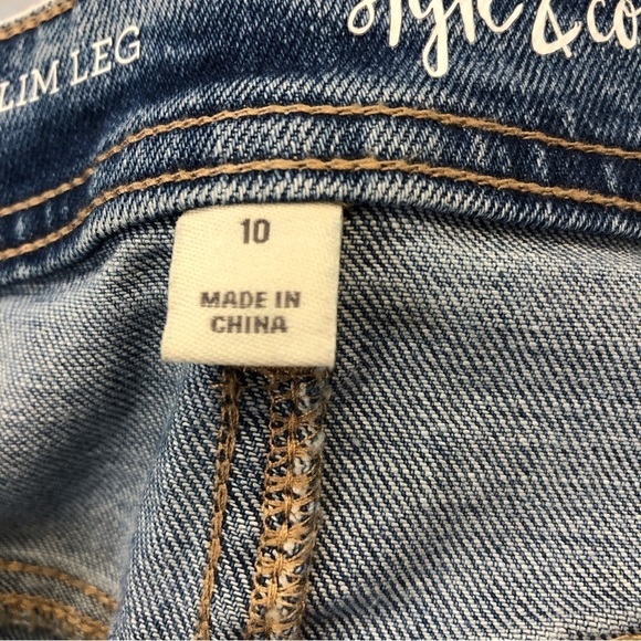 Style & Company Slim Distressed Ankle Jeans NEW - Picture 4 of 6